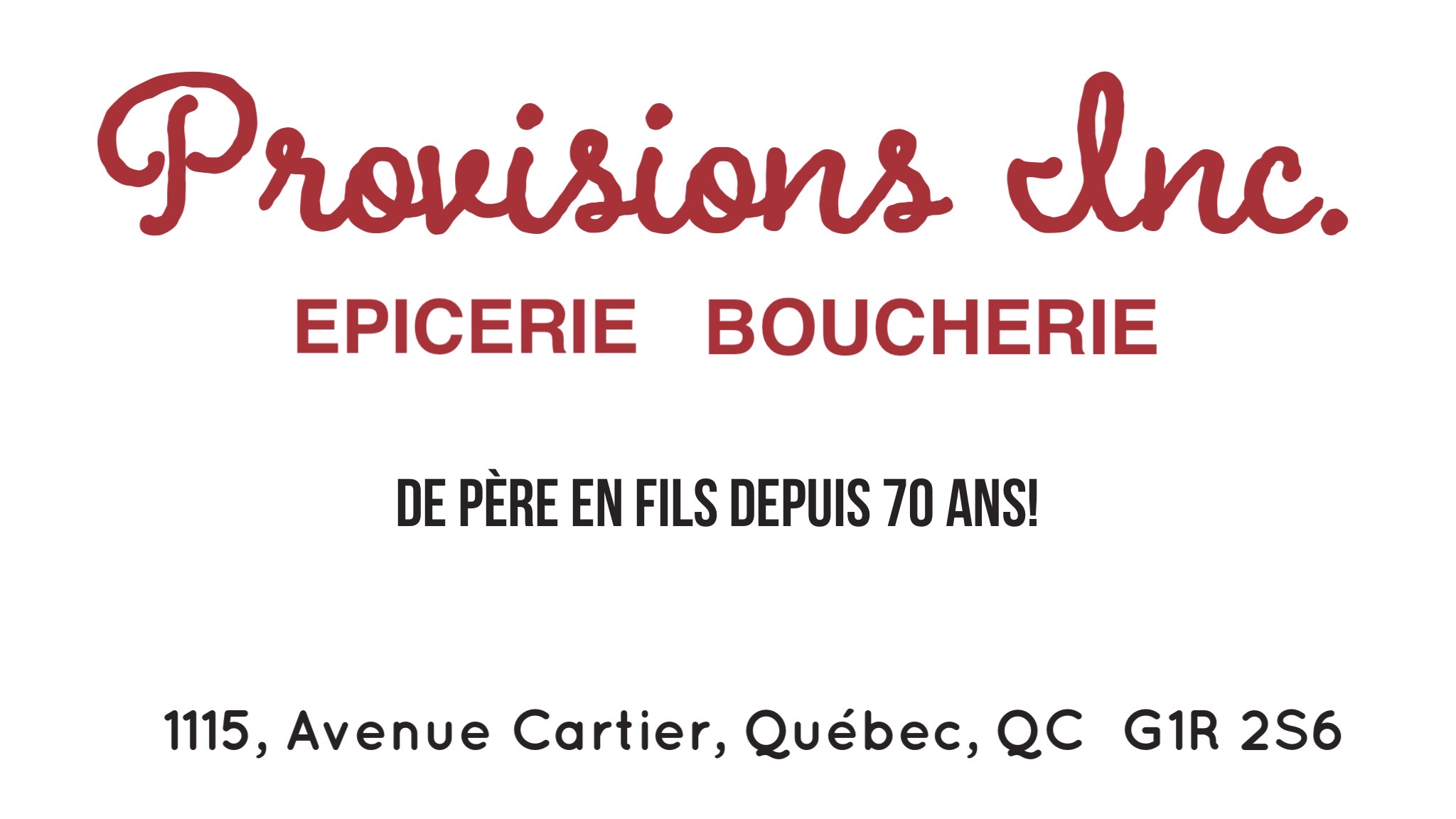 Provisions inc